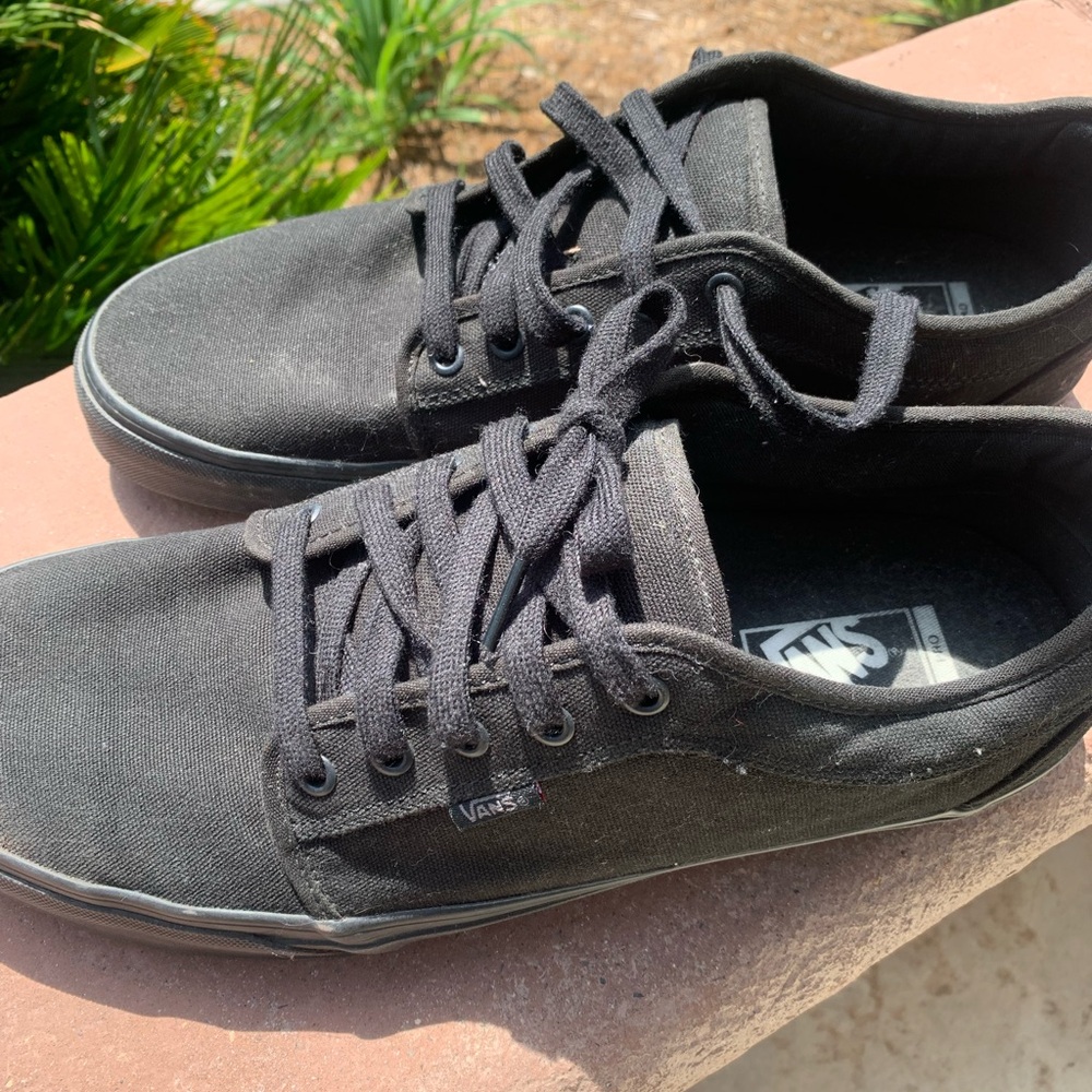 Vans Black Canvas Low-Top Sneakers